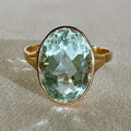 Antique Aquamarine Oval Dress Ring