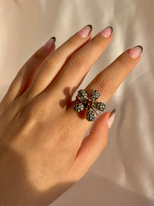 Vintage Diamond Daisy Ring 2.10 CTW