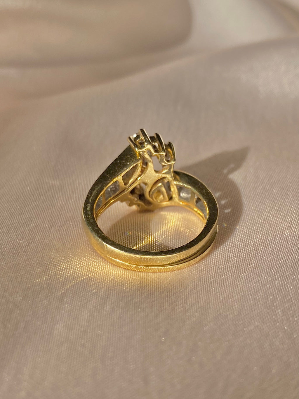Vintage Marquise Diamond Two Piece Stacker Rings