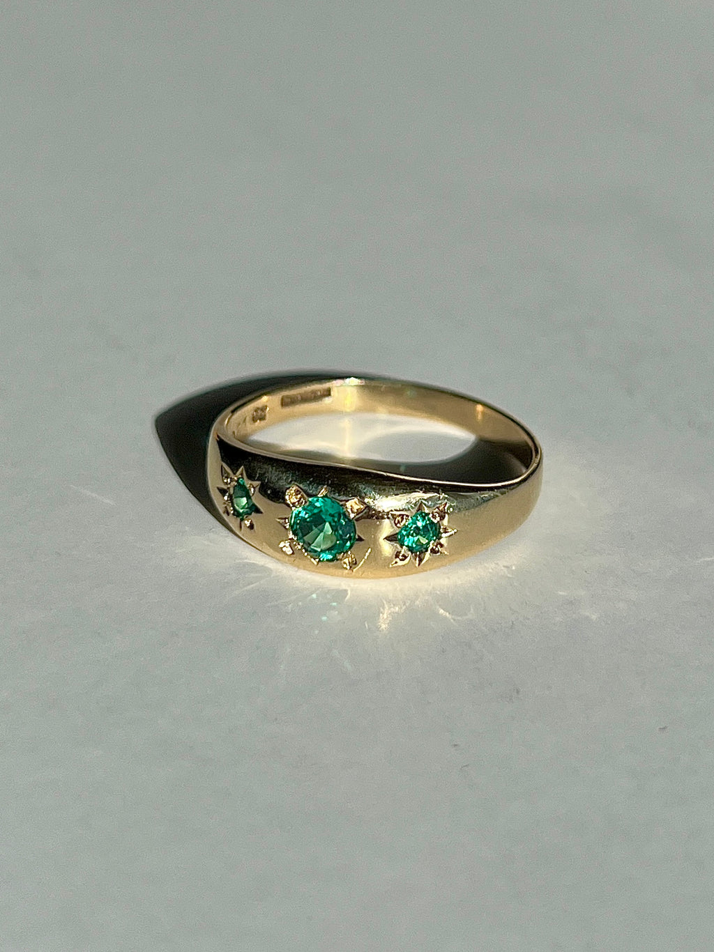 London Emerald Starburst Trilogy Ring