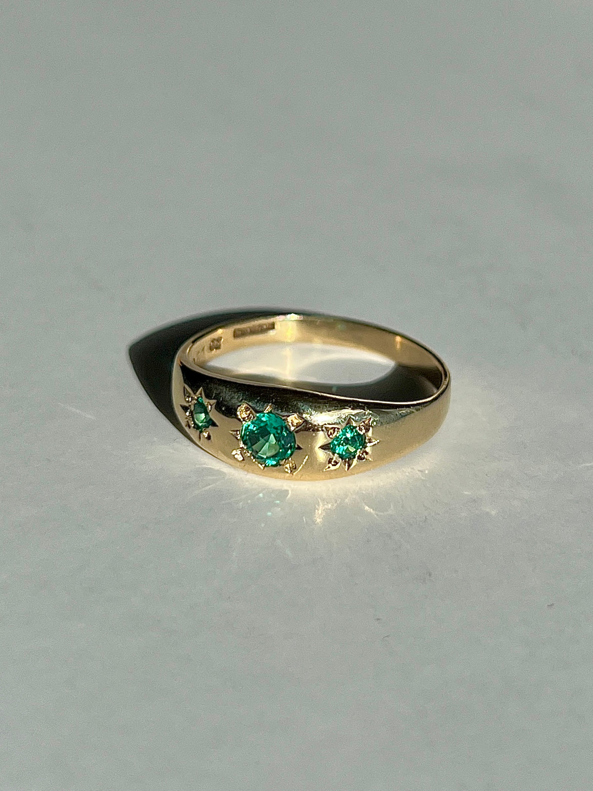 London Emerald Starburst Trilogy Ring