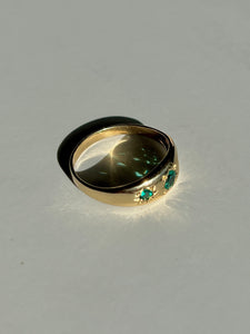 London Emerald Starburst Trilogy Ring