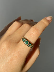 London Emerald Starburst Trilogy Ring