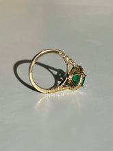 Load image into Gallery viewer, Nessi Emerald Diamond Halo Ring 2.82 ctw
