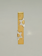 Load image into Gallery viewer, Vintage Judaica Two Tone Star of David Mezuzah Necklace
