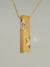 Load image into Gallery viewer, Vintage Judaica Two Tone Star of David Mezuzah Necklace
