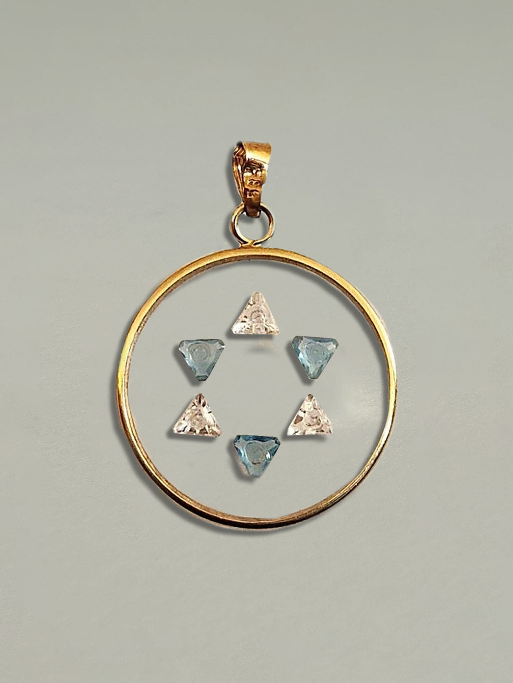 Vintage Judaica Floating Crystal Star of David
