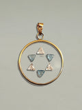 Vintage Judaica Floating Crystal Star of David