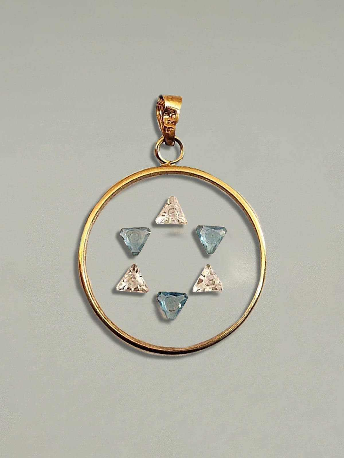 Vintage Judaica Floating Crystal Star of David