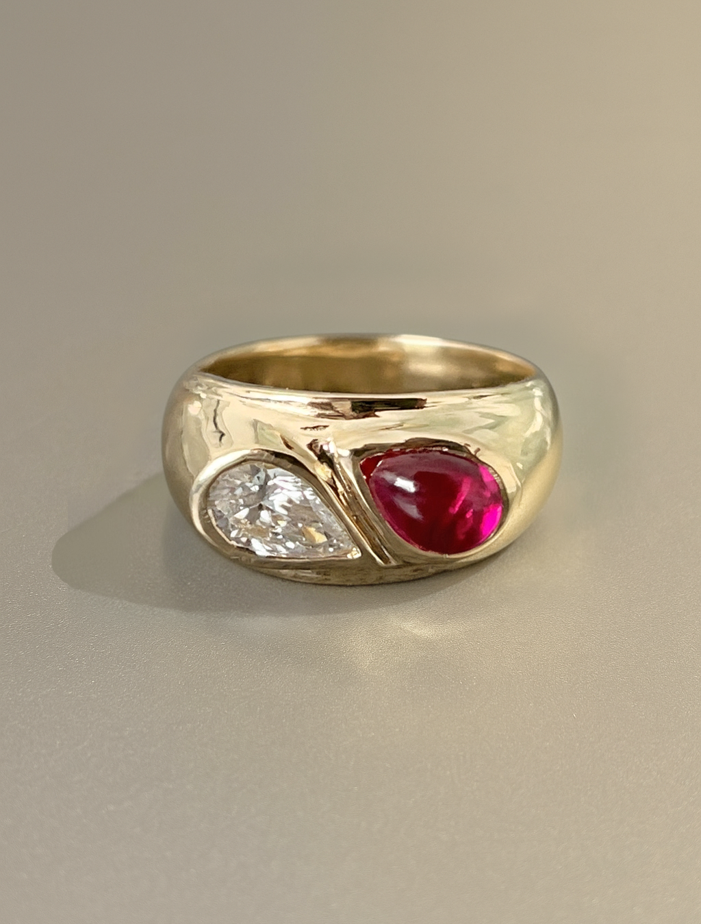 Custom Ruby Diamond Soprano Ring by 23carat