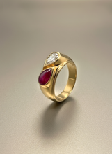 Load image into Gallery viewer, Custom Ruby Diamond Soprano Ring by 23carat
