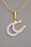 Double Diamond Horseshoe Pendant