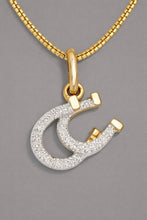 Load image into Gallery viewer, Double Diamond Horseshoe Pendant
