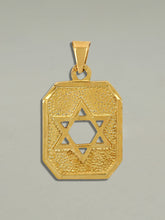 Load image into Gallery viewer, Vintage Hammered Star of David Judaica Pendant
