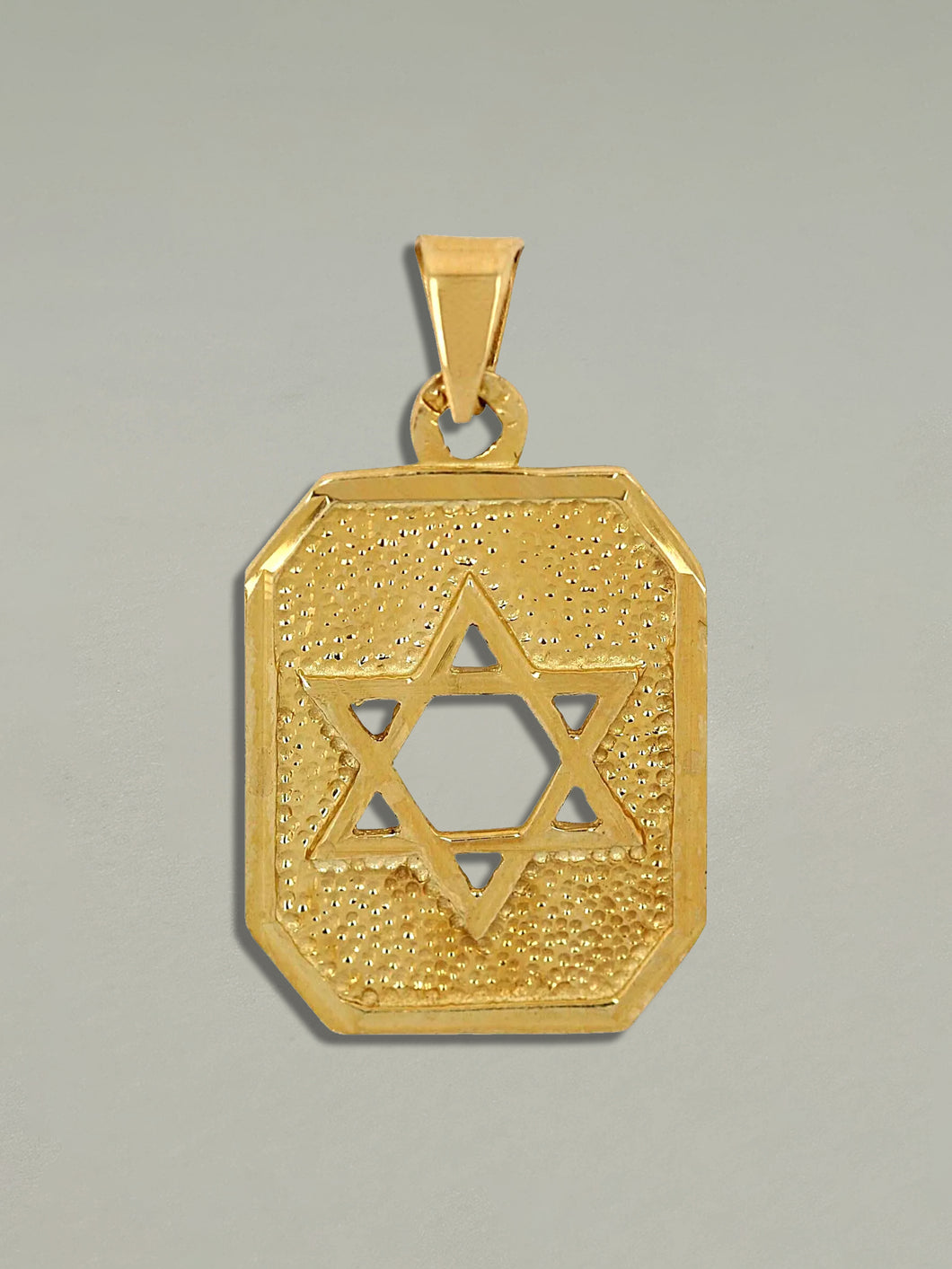 Vintage Hammered Star of David Judaica Pendant