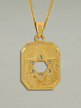 Load image into Gallery viewer, Vintage Hammered Star of David Judaica Pendant
