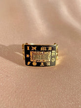 Load image into Gallery viewer, Antique Enamel Mourning Memory Ring
