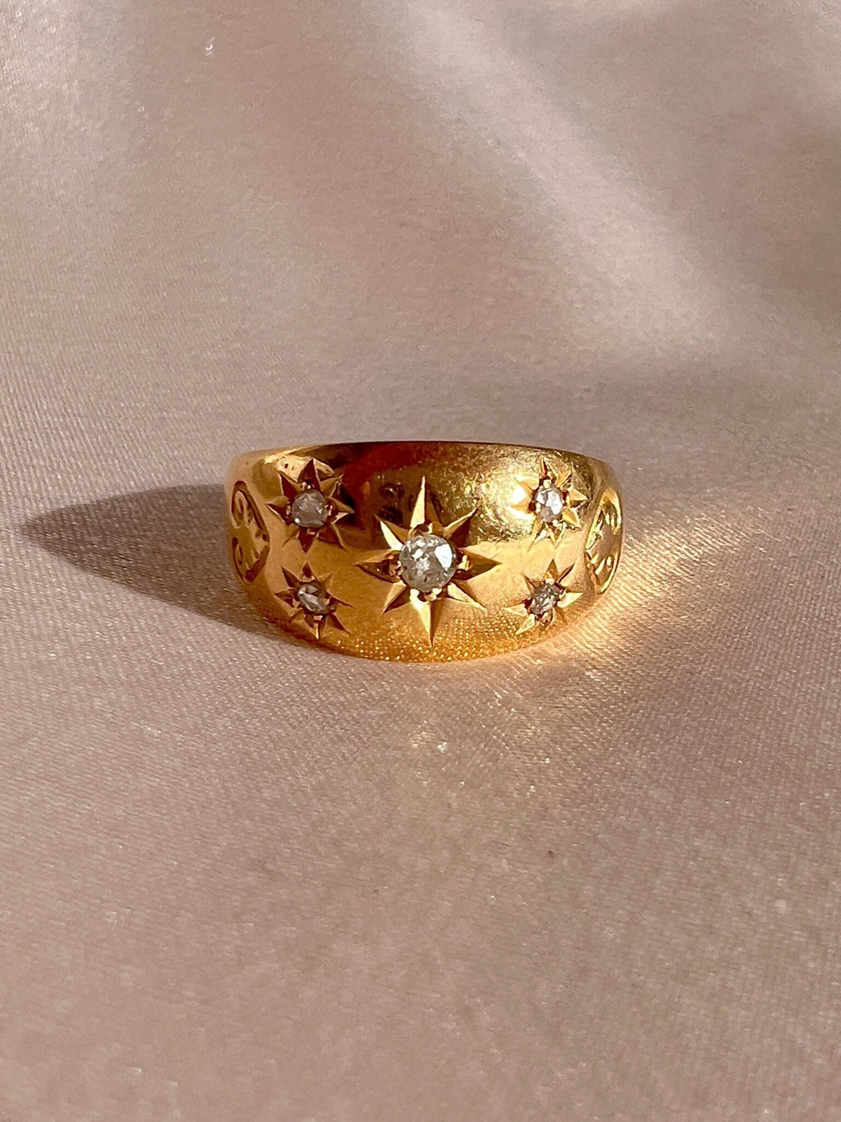 Antique Diamond Old Starburst Array Ring 1906