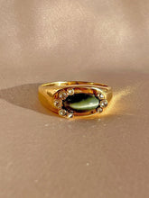 Load image into Gallery viewer, Vintage Striped Agate Rose Cut Diamond Ring
