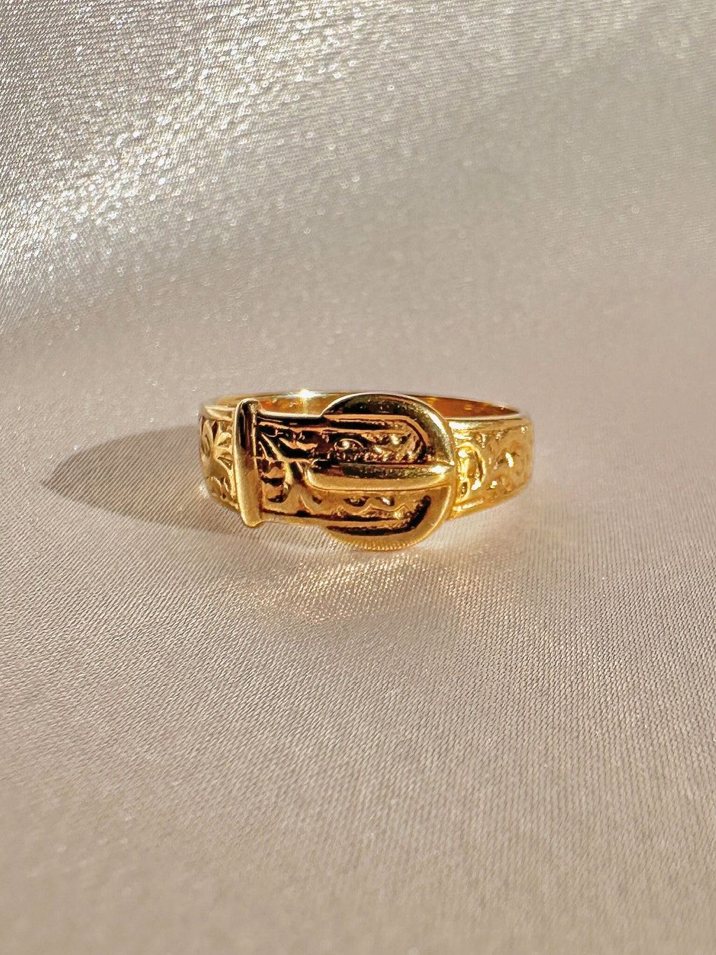 Vintage Belt Buckle Filigree Ring
