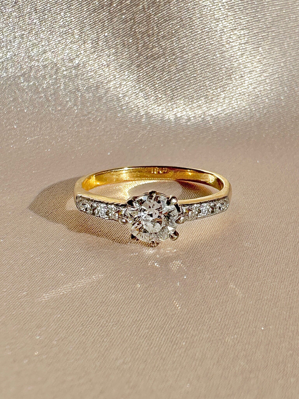 Antique Old Cut Diamond Solitaire Engagement Ring