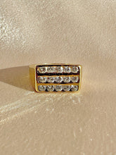 Load image into Gallery viewer, Vintage Diamond Pave Row Signet Ring
