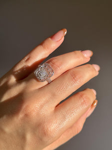 Vintage Deco Diamond Openwork Ring