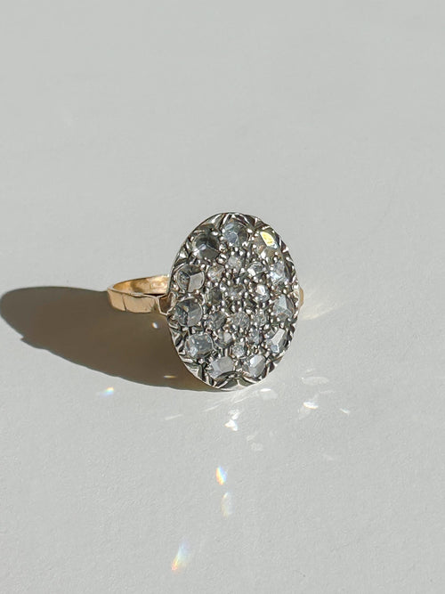 Antique Polki Diamond Cluster Ring