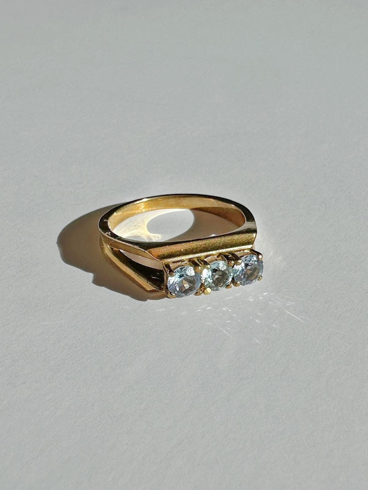 Vintage Topaz Trilogy Ring