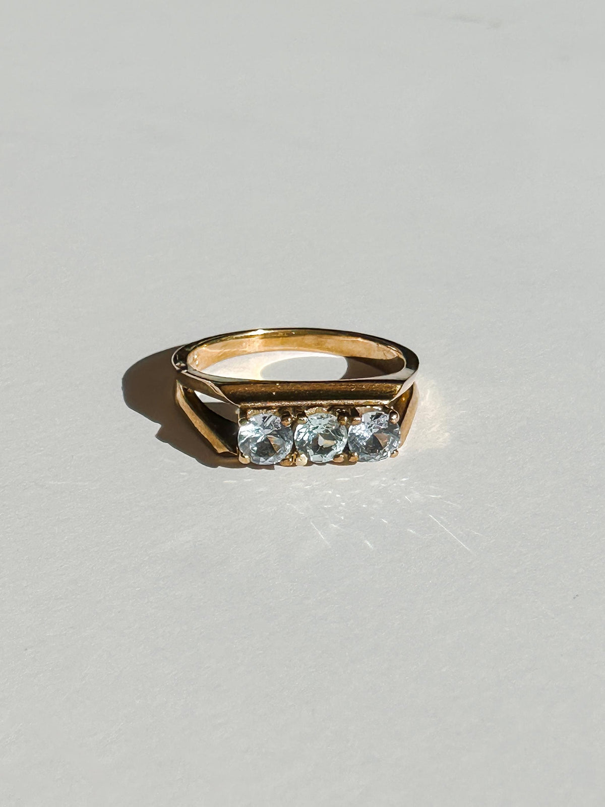 Vintage Topaz Trilogy Ring