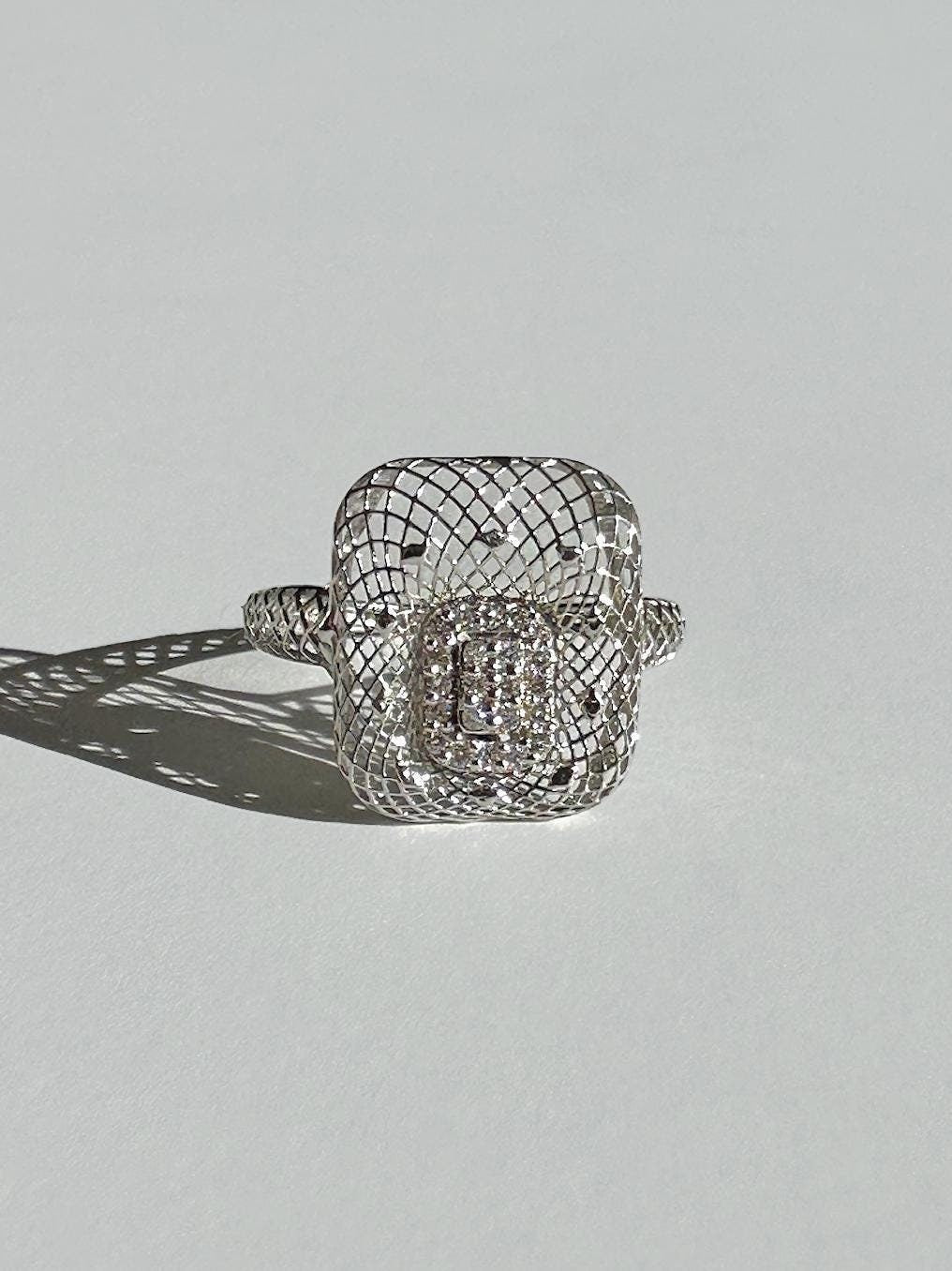 Vintage Deco Diamond Openwork Ring