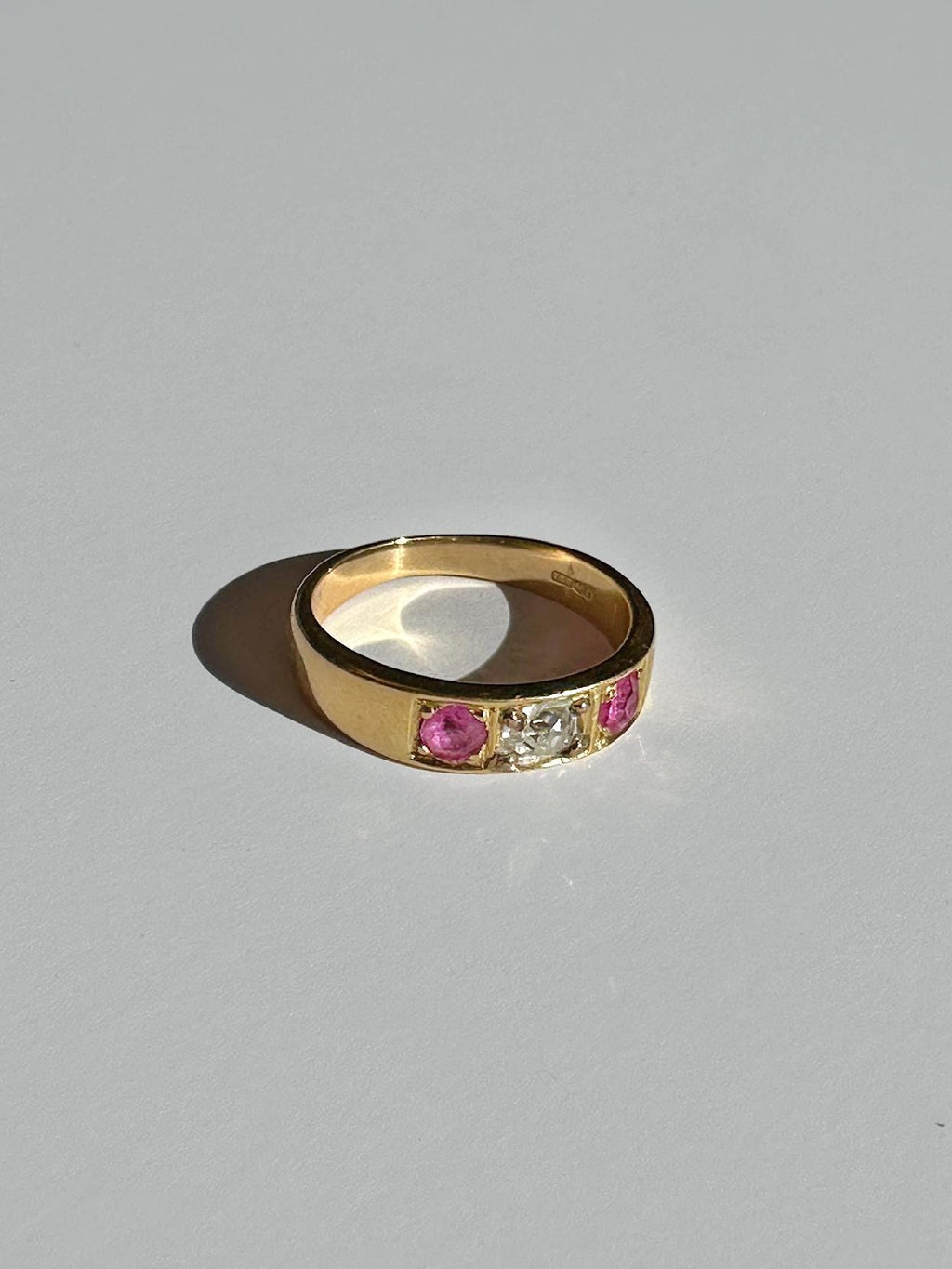 Antique Ruby Diamond Old Cut Band