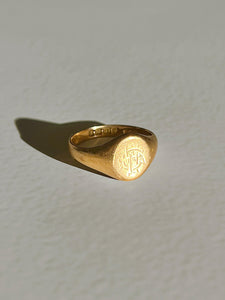 Antique Monogram Signet Ring 1914