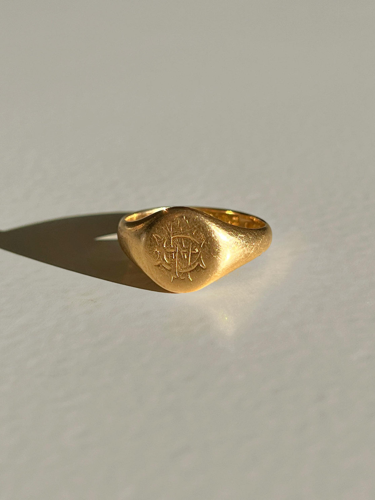 Antique Monogram Signet Ring 1914