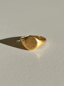 Antique Monogram Signet Ring 1914