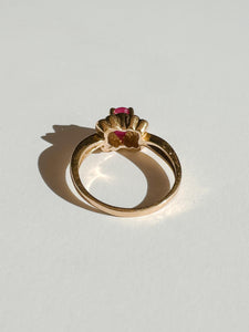 Vintage Ruby Diamond Oval Ring