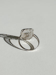 Vintage Deco Diamond Openwork Ring