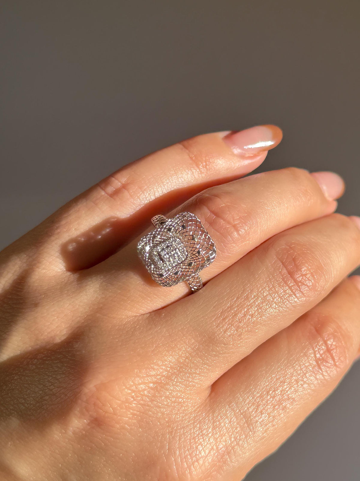 Vintage Deco Diamond Openwork Ring