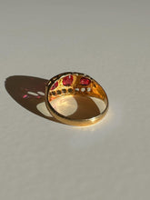 Load image into Gallery viewer, Antique Ruby Diamond Boat Ring 1916
