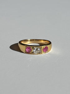 Antique Ruby Diamond Old Cut Band