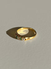 Load image into Gallery viewer, Antique Emerald Diamond Boat Ring
