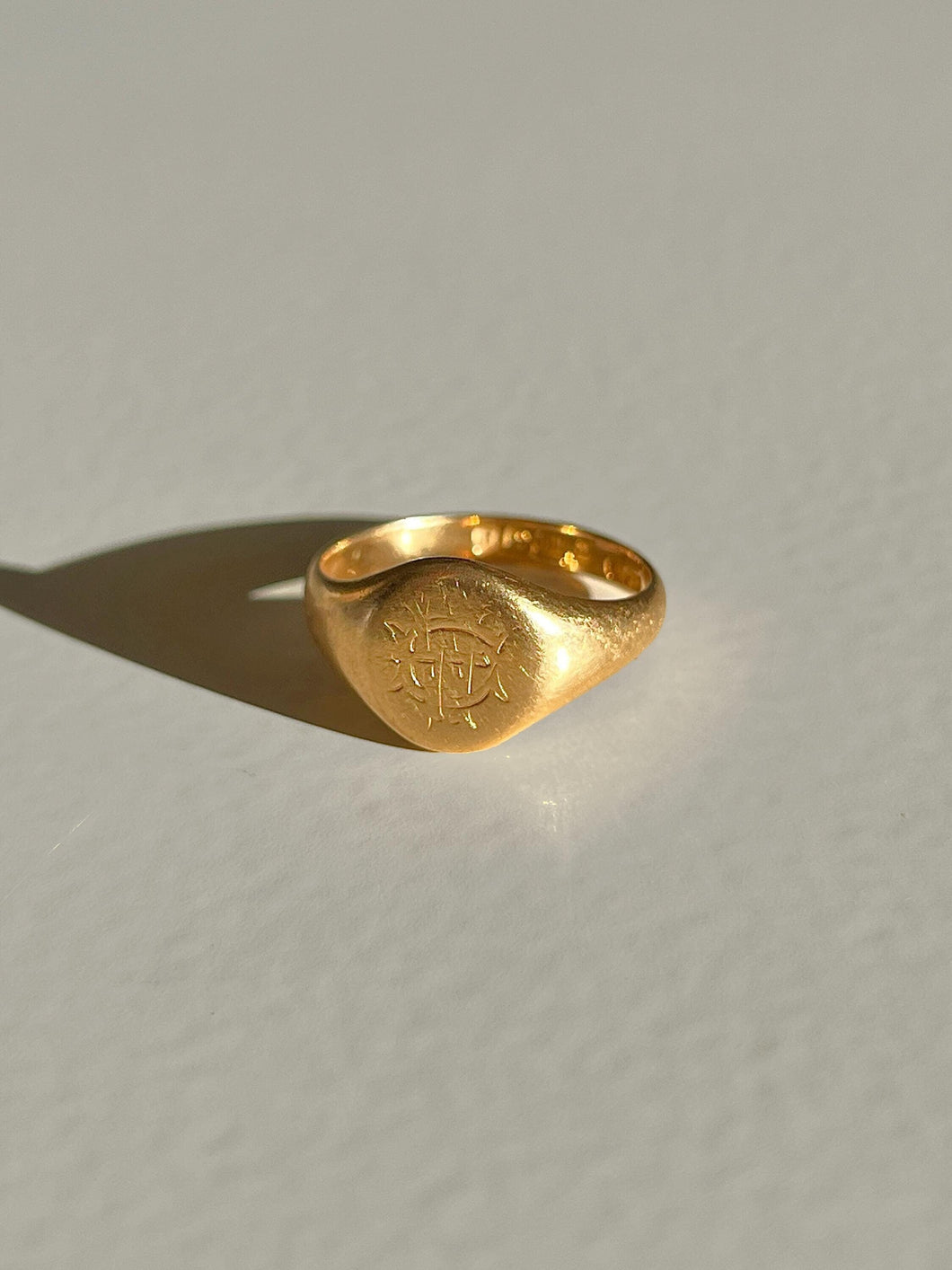 Antique Monogram Signet Ring 1914