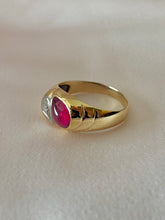 Load image into Gallery viewer, Vintage 10k Ruby Diamond Soprano Ring by 23carat
