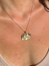 Load image into Gallery viewer, Vintage 14k Number One Mom Necklace 17&quot;
