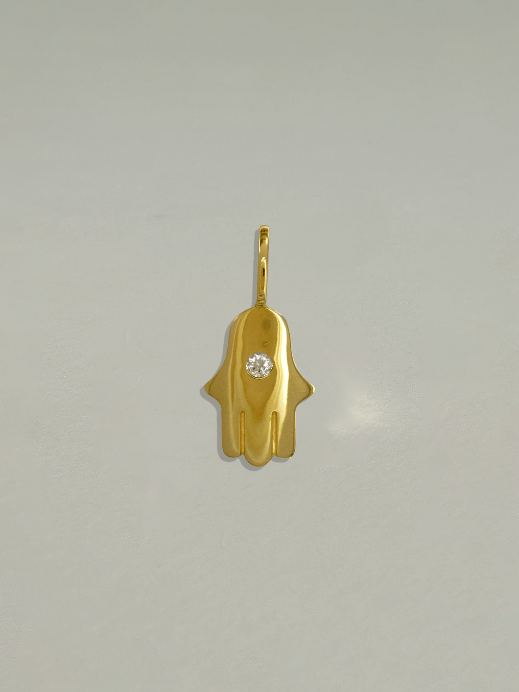 Hamsa Bezel Judaica Pendant