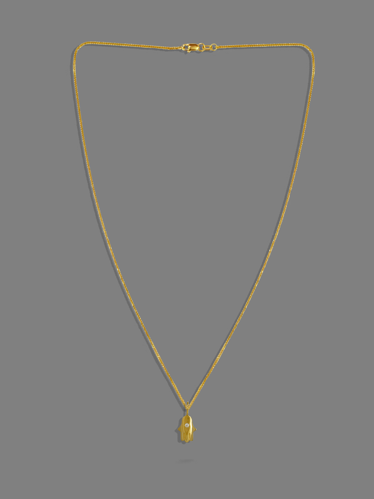 Hamsa Bezel Judaica Pendant