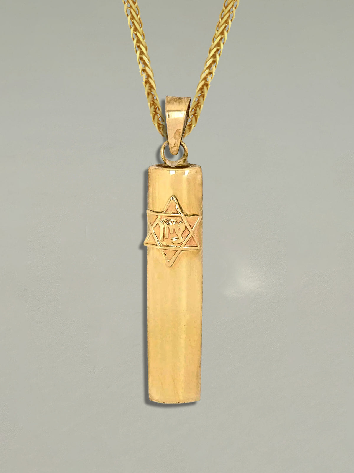 Vintage Mezuzah Zion Judaica Pendant