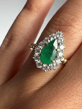Load and play video in Gallery viewer, Emerald Diamond Pear Cut Ring by 23carat
