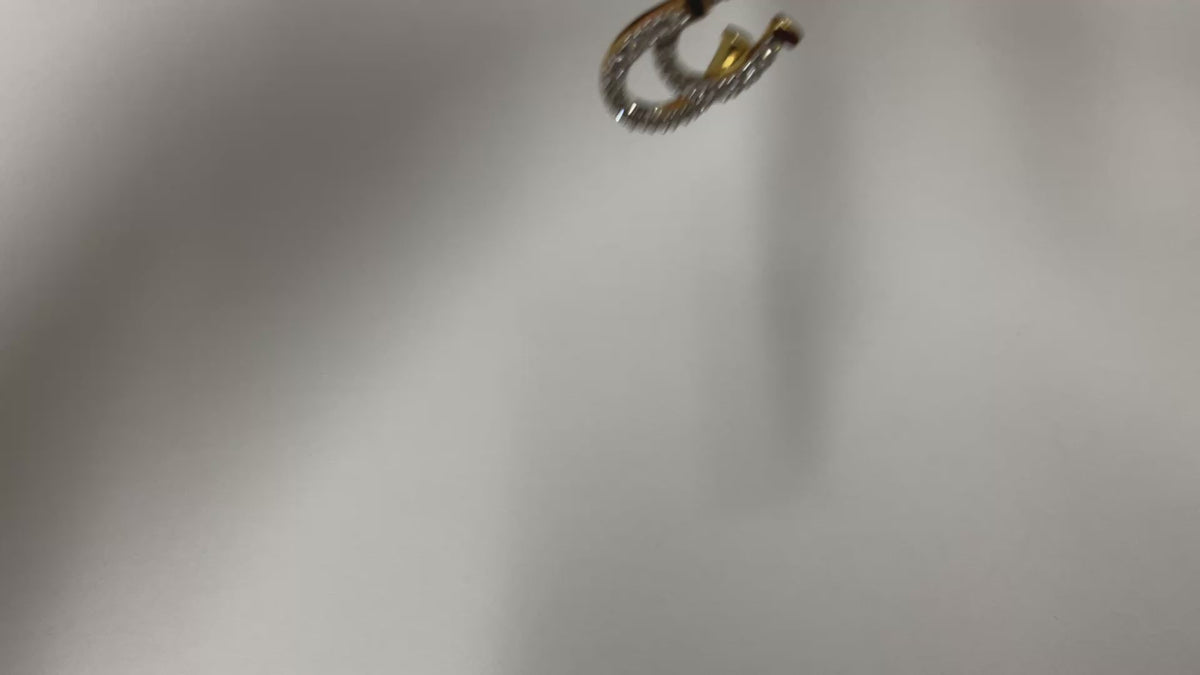 Double Diamond Horseshoe Pendant