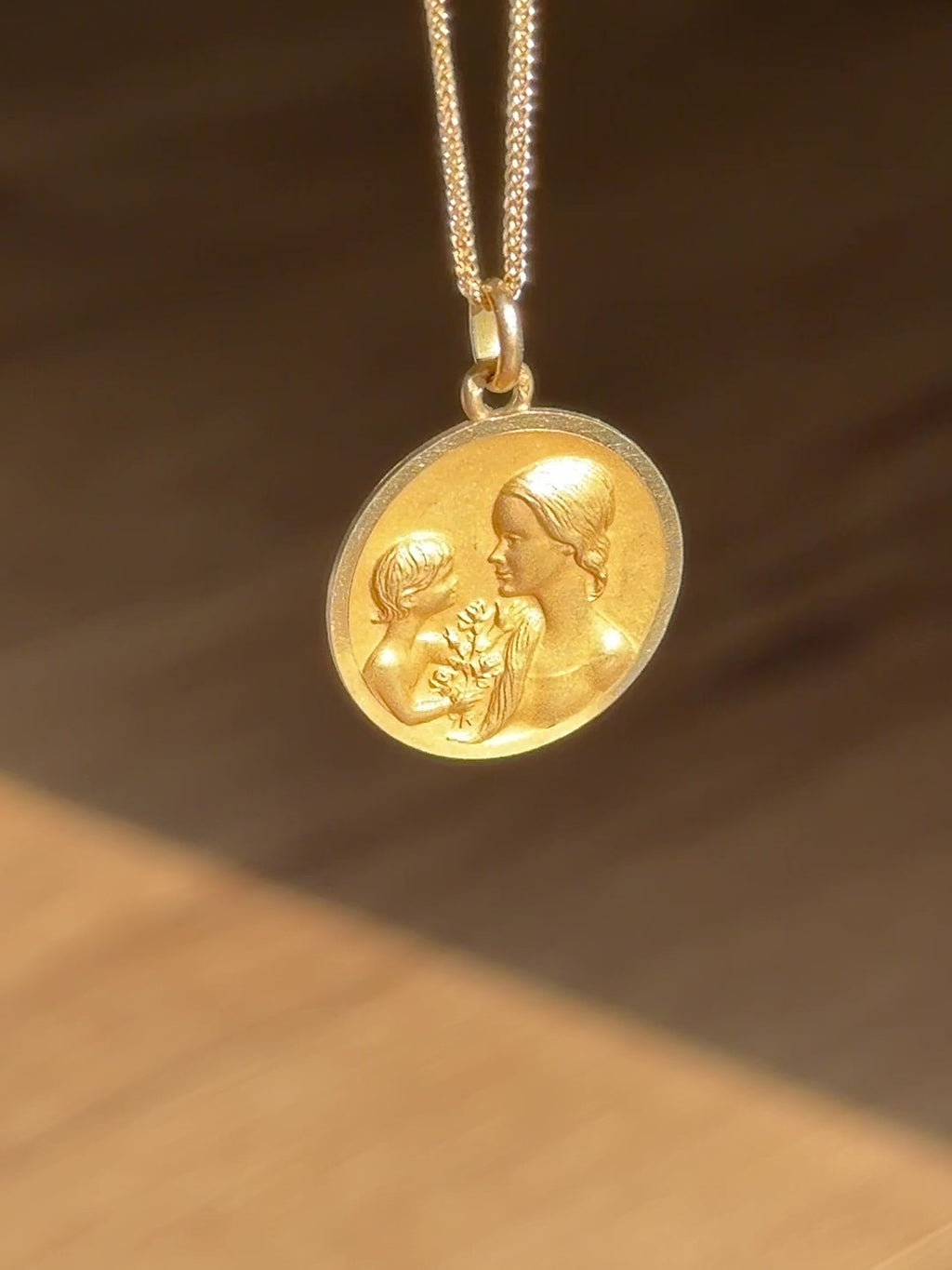 Antique Mother Kin Pendant from France